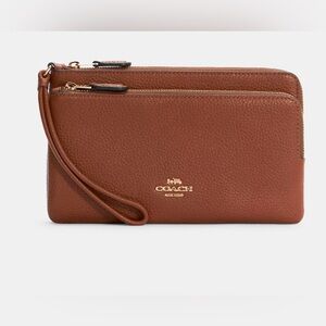 Coach Double Zipper Wristlet Wallet